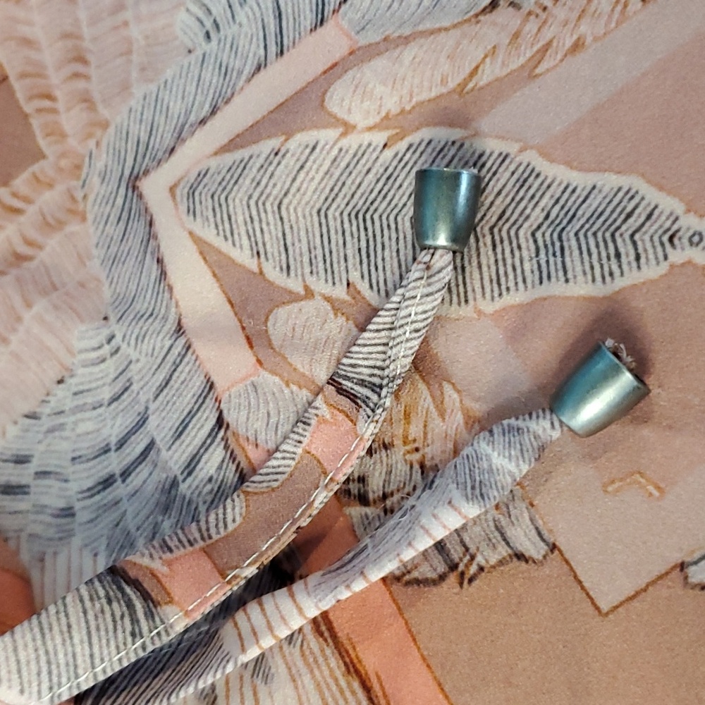 Nikita peach & coral silky breezy spring summer romper - Picture 11 of 14